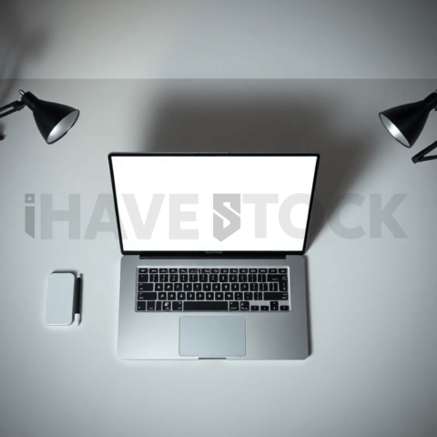 Cinematic landing page   UI concept — laptop screen 100  empty mockup screen, digital product design studio — premium digital advertising asset #0271