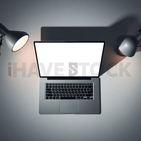 Cinematic landing page   UI concept — laptop screen 100  empty mockup screen, digital product design studio — premium digital advertising asset #0287