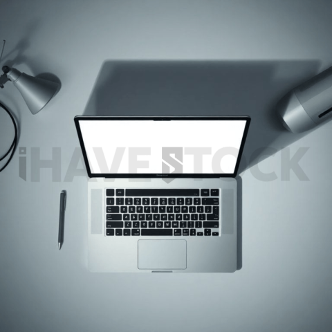 Cinematic landing page   UI concept — laptop screen UI concept screen (shape layout, no text), digital product design studio — premium digital advertising asset #0276