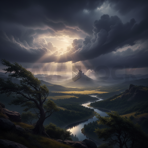 Dramatic Sky Before Storm   Weather & Atmosphere N&L ATM 0093