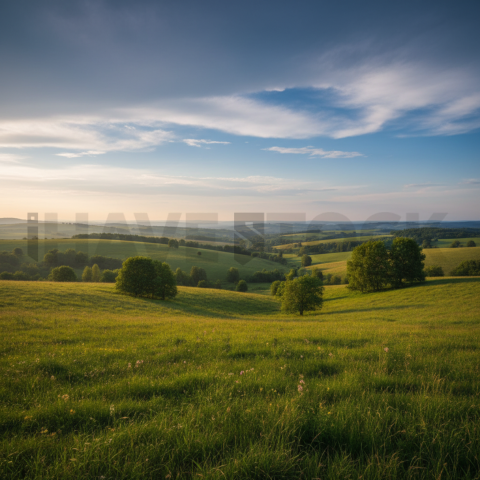 Rolling Hills Under Blue Sky   Fields & Countryside(6)