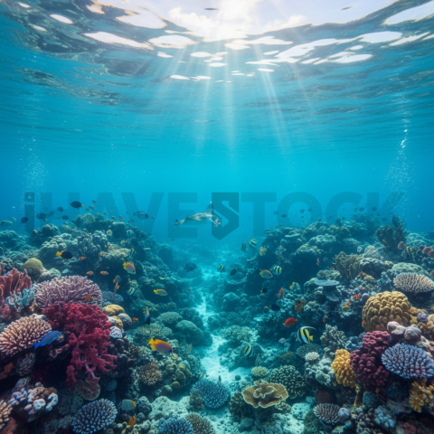 Coral Reef Under Clear Water   Beaches & Oceans N&L OCN 0046 N&L OCN 0045 N&L OCN 0046