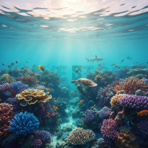 Coral Reef Under Clear Water   Beaches & Oceans N&L OCN 0089 N&L OCN 0002 N&L OCN 0089