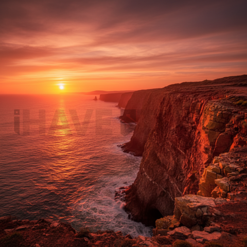 Seaside Cliffs At Sunset   Beaches & Oceans N&L OCN 0041 N&L OCN 0050 N&L OCN 0041