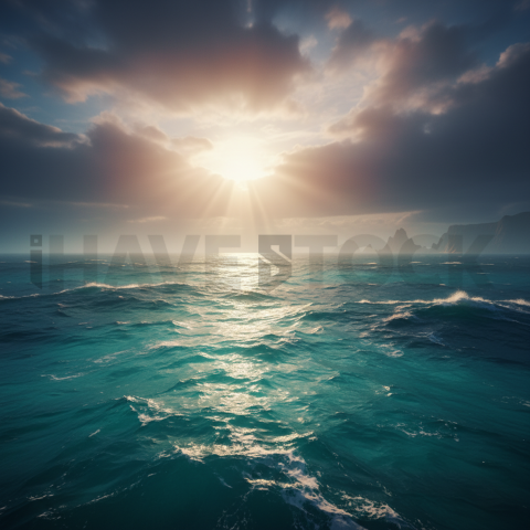 Turquoise Ocean Under Sunlight   Beaches & Oceans N&L OCN 0080 N&L OCN 0011 N&L OCN 0080