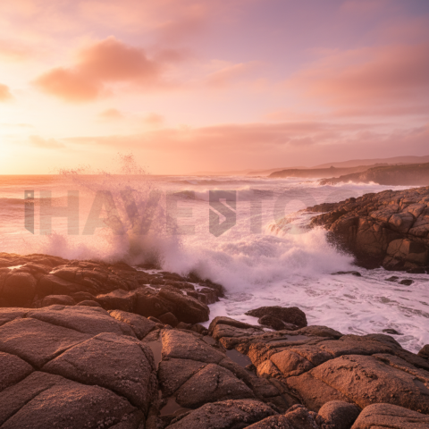 Waves Crashing On Rocks   Beaches & Oceans N&L OCN 0047 N&L OCN 0044 N&L OCN 0047