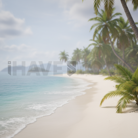 White Sand Beach With Palm Trees   Beaches & Oceans N&L OCN 0083 N&L OCN 0008 N&L OCN 0083