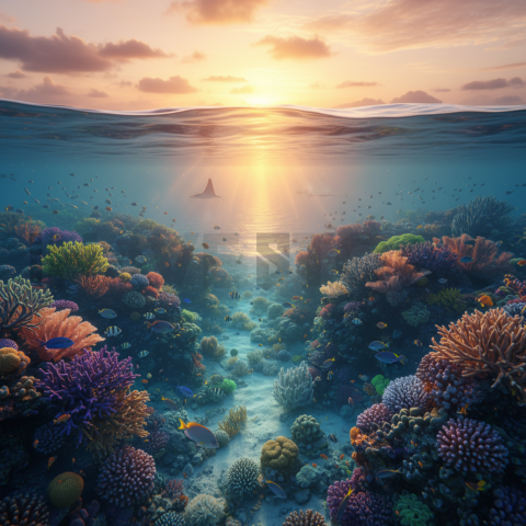 Coral Reef Under Clear Water   Beaches & Oceans N&L OCN 0011 N&L OCN 0080 N&L OCN 0011