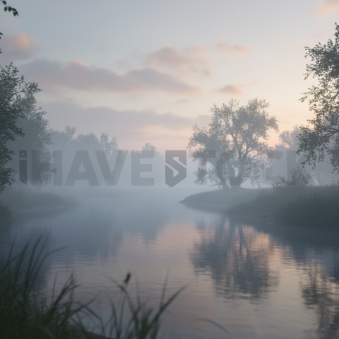 Fog Over Calm River   Lakes & Rivers N&L RVS 0065