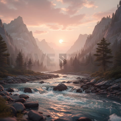 Mountain River Stream   Lakes & Rivers N&L RVS 0013