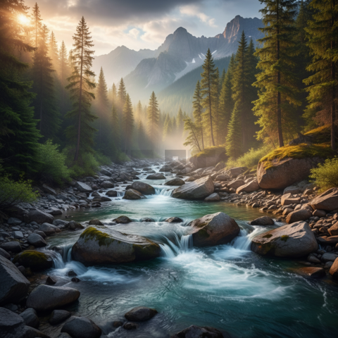 Mountain River Stream   Lakes & Rivers N&L RVS 0020