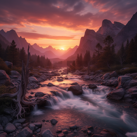 Mountain River Stream   Lakes & Rivers N&L RVS 0025