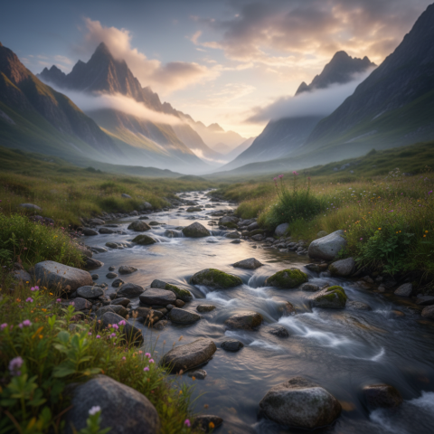 Mountain River Stream   Lakes & Rivers N&L RVS 0084