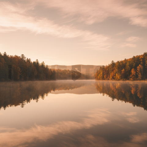 Autumn Lake Reflection   Lakes & Rivers N&L RVS 0053