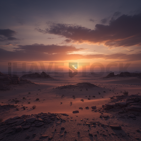 Barren Desert Horizon   Deserts & Rocks N&L RKS 0030