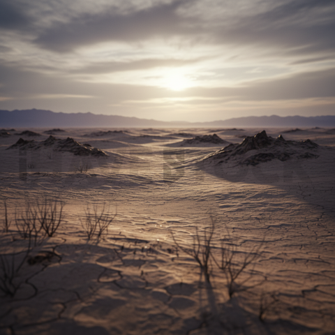 Barren Desert Horizon   Deserts & Rocks N&L RKS 0079