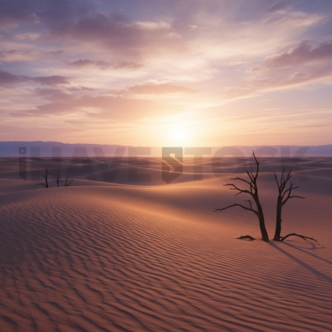 Barren Desert Horizon   Deserts & Rocks N&L RKS 0082