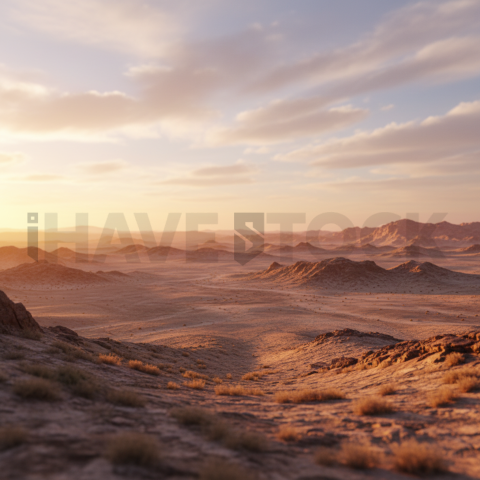 Barren Desert Horizon   Deserts & Rocks N&L RKS 0099