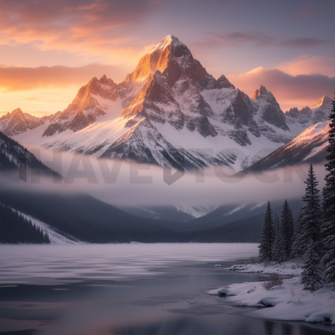 Majestic Snow Capped Mountain Range   Mountains & Valleys N&L VAL 0036