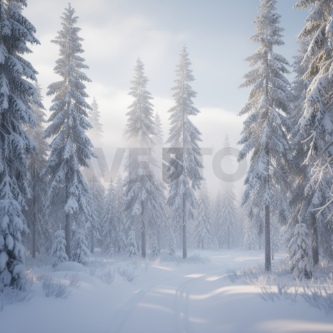 Snowy Pine Forest   Winter & Snow N&L SNW 0017