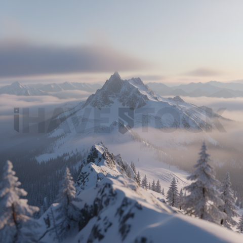 Winter Mountain Peak   Winter & Snow N&L SNW 0001