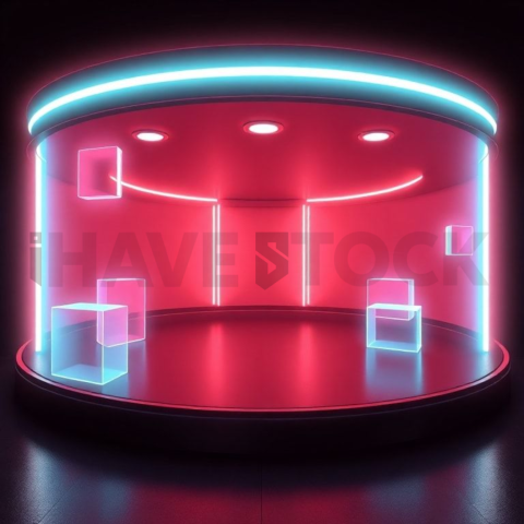 Social Media Carousel Template Tech Neon Carousel Neon Futuristic Glow carousel 387