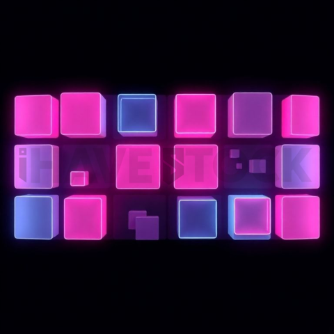 Social Media Carousel Template Tech Neon Carousel Flat Ui Blocks carousel 506(1)