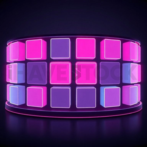 Social Media Carousel Template Tech Neon Carousel Flat Ui Blocks carousel 108