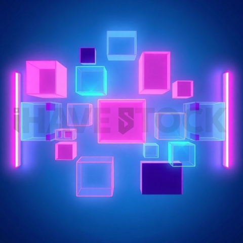 Social Media Carousel Template Tech Neon Carousel Flat Ui Blocks carousel 45