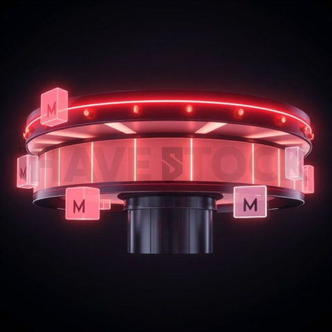 Social Media Carousel Template Tech Neon Carousel Corporate Geometric Style carousel 402