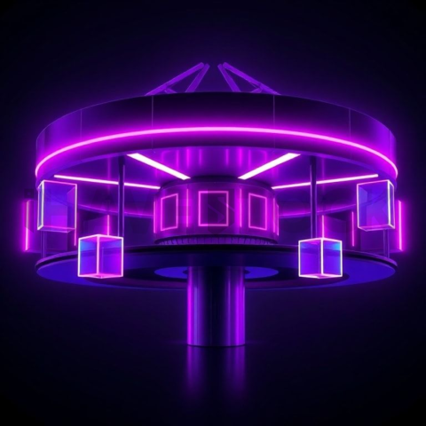 Social Media Carousel Template Tech Neon Carousel Corporate Geometric Style carousel 12