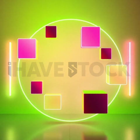 Social Media Carousel Template Tech Neon Carousel Bold Modern Shapes carousel 474