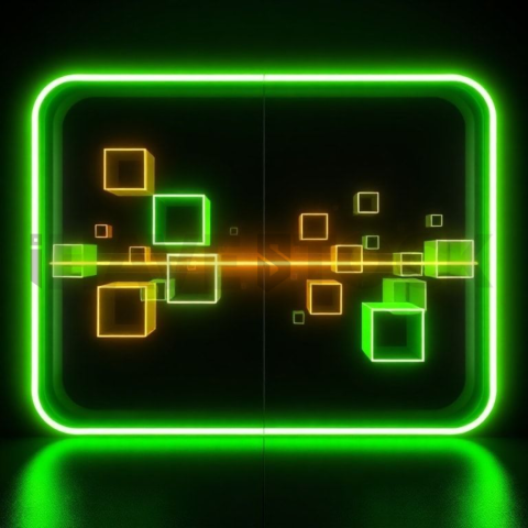 Social Media Carousel Template Split Screen Carousel Neon Futuristic Glow carousel 59