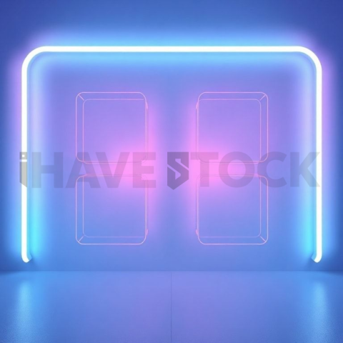 Social Media Carousel Template Minimal 4 Step Carousel Neon Futuristic Glow carousel 218