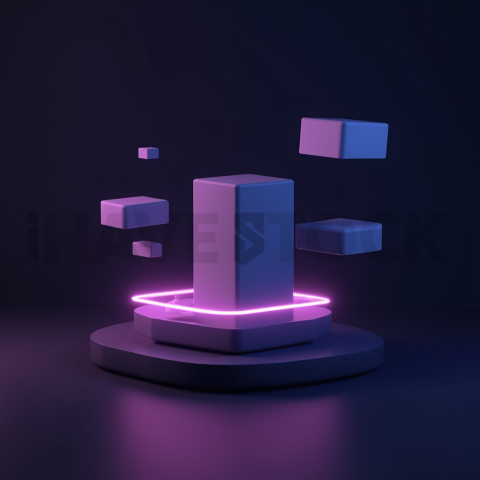 Social Media Carousel Template Floating Blocks Carousel Neon Futuristic Glow carousel 563