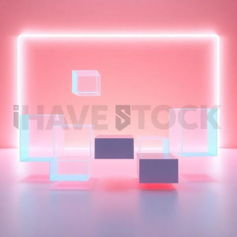 Social Media Carousel Template Floating Blocks Carousel Neon Futuristic Glow carousel 399