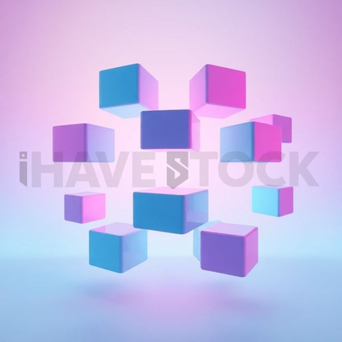 Social Media Carousel Template Floating Blocks Carousel Neon Futuristic Glow carousel 178