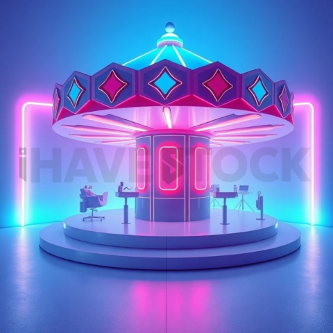 Social Media Carousel Template Bold Modern Carousel Neon Futuristic Glow carousel 254(1)