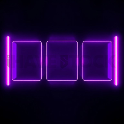 Social Media Carousel Template 5 Panel Carousel Layout Neon Futuristic Glow carousel 376