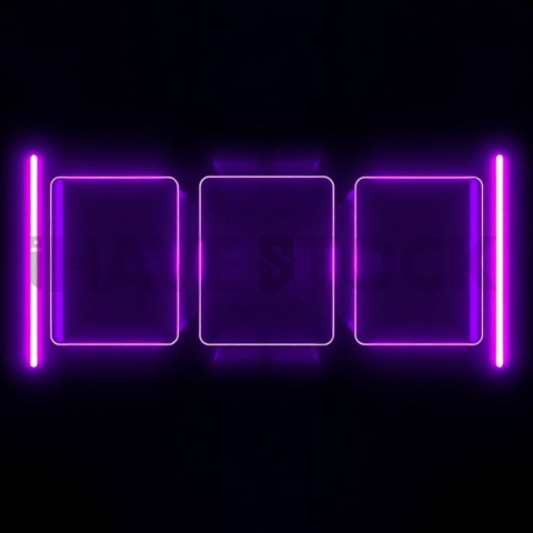 Social Media Carousel Template 5 Panel Carousel Layout Neon Futuristic Glow carousel 285