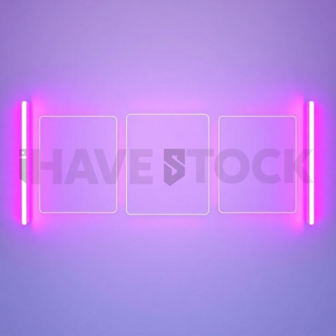 Social Media Carousel Template 5 Panel Carousel Layout Neon Futuristic Glow carousel 74