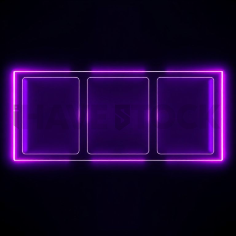 Social Media Carousel Template 5 Panel Carousel Layout Neon Futuristic Glow carousel 2