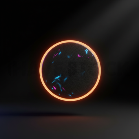 3D Depth CTA Button Amber Strong Glow Dark CTA Button 2025 – 8K UI Element