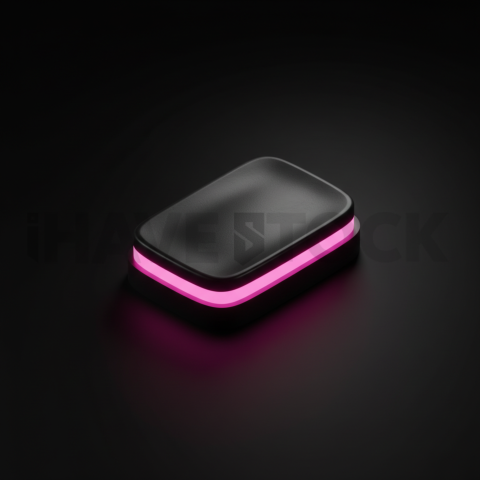 3D Depth CTA Button Magenta Strong Glow Dark CTA Button 2025 – 8K UI Element
