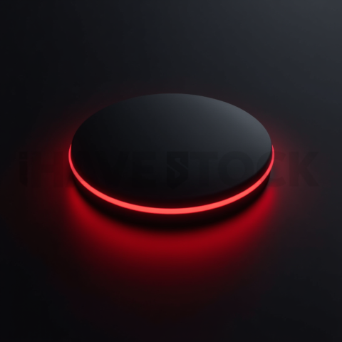 3D Depth CTA Button Red Neon Strong Glow Dark CTA Button 2025 – 8K UI Element
