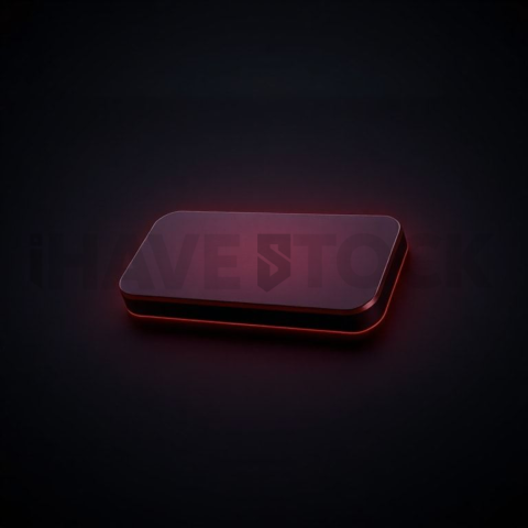 Floating CTA Action Button Red Neon Subtle Glow Dark CTA Button 2025 – 8K UI Element