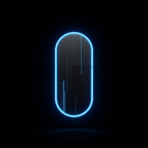Pill shaped CTA Button Blue Electric Strong Glow Dark CTA Button 2025 – 8K UI Element