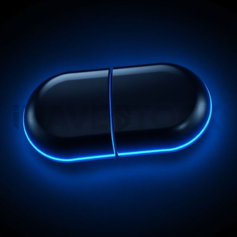 Pill shaped CTA Button Blue Electric Ultra Intense Glow Dark CTA Button 2025 – 8K UI Element