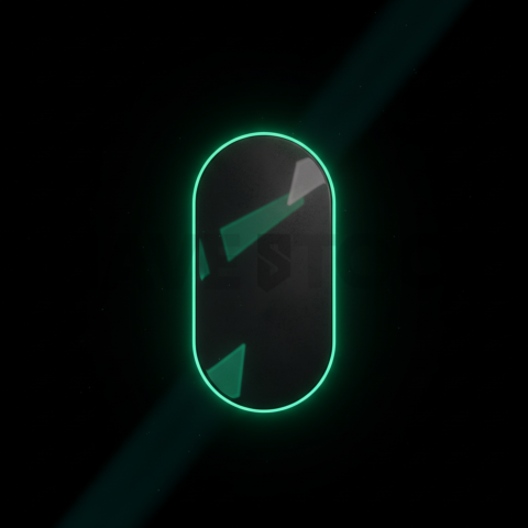 Pill shaped CTA Button Emerald Strong Glow Dark CTA Button 2025 – 8K UI Element