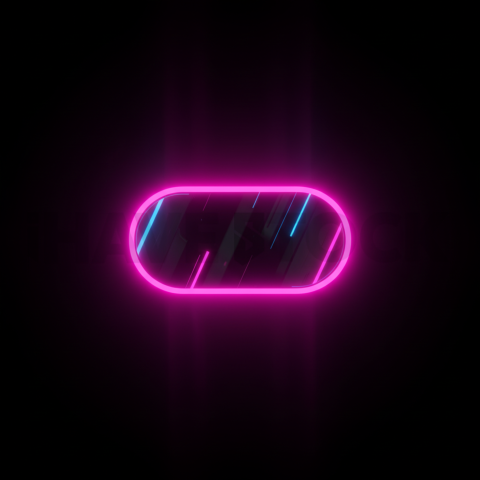 Pill shaped CTA Button Magenta Ultra Intense Glow Dark CTA Button 2025 – 8K UI Element